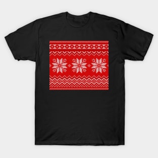 Christmas Knitted  pattern T-Shirt